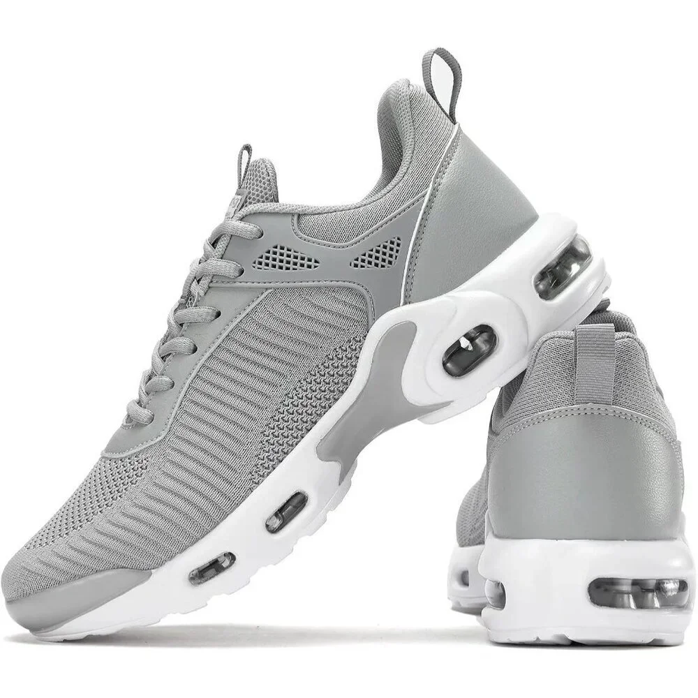 Men's Grey Sneaker Non Slip Air Running Athletics Tennis Basketball Shoes